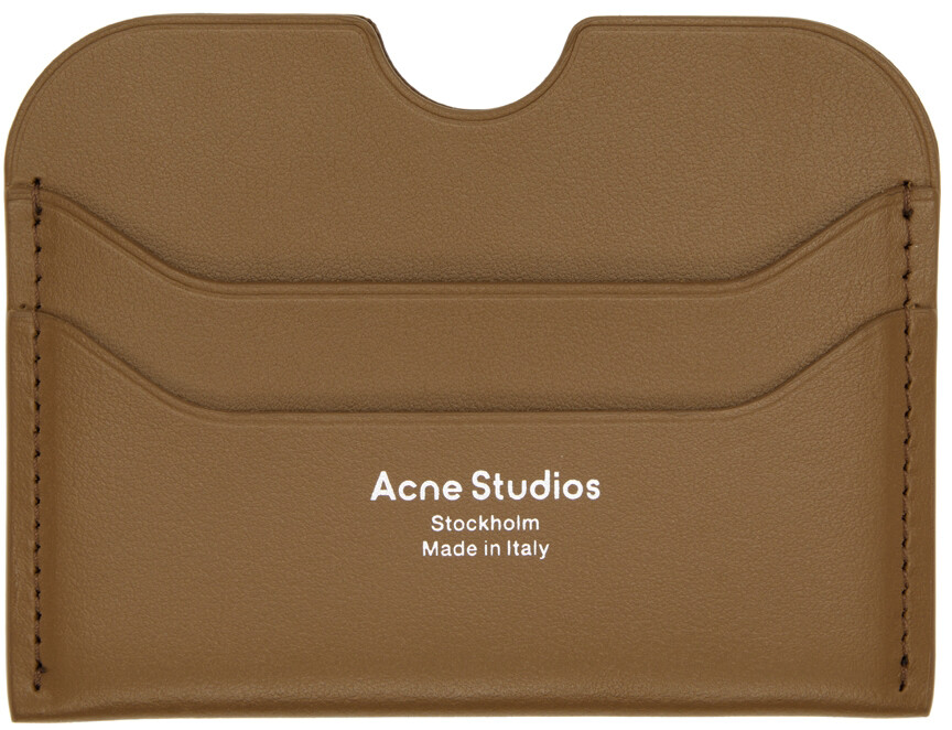 

Коричневая кожаная визитница Acne Studios