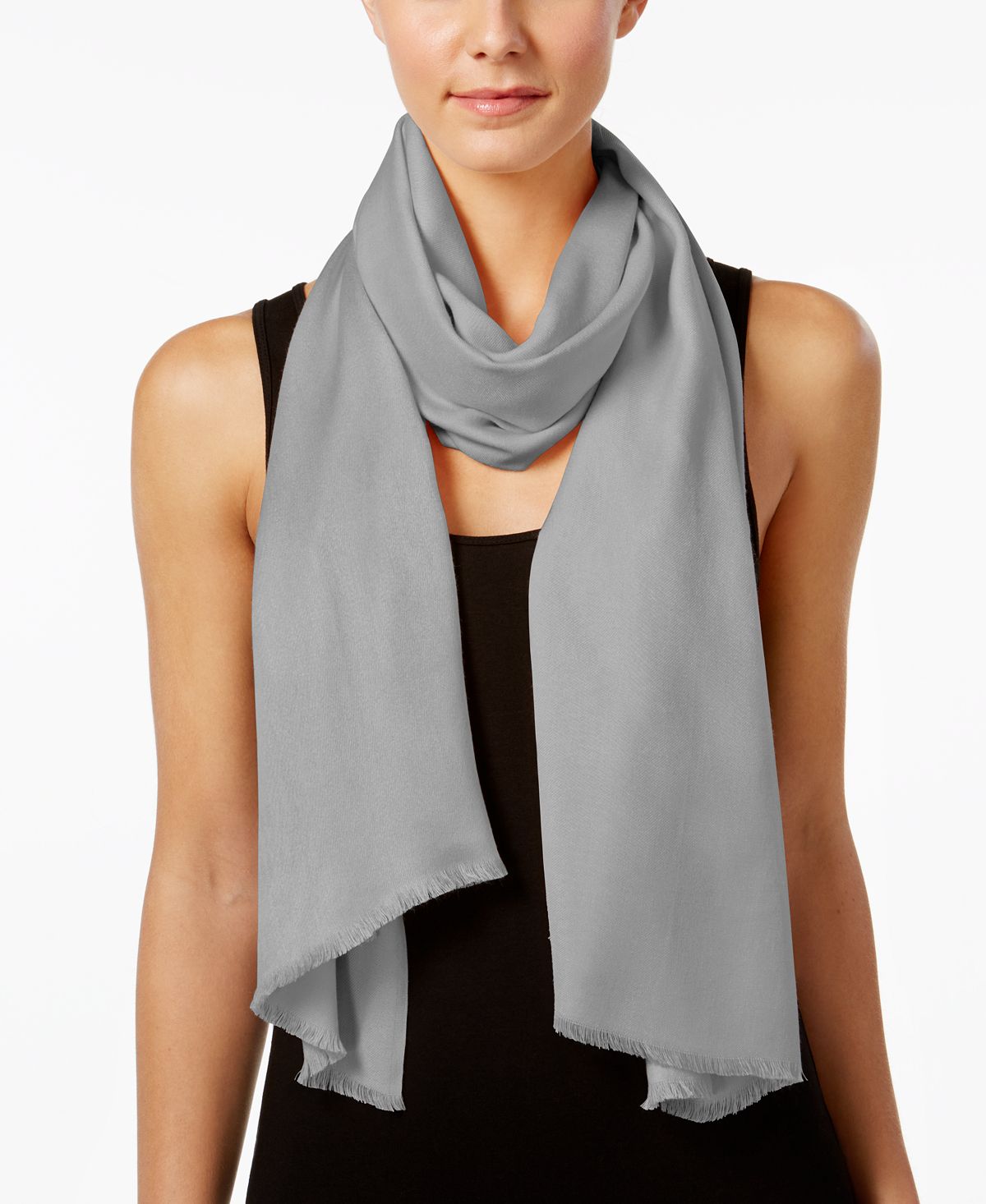 Женский однотонный атласный шарф из пашмины Calvin Klein, мульти