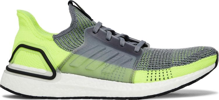 Кроссовки Adidas UltraBoost 19 'Grey Yellow', серый - фото