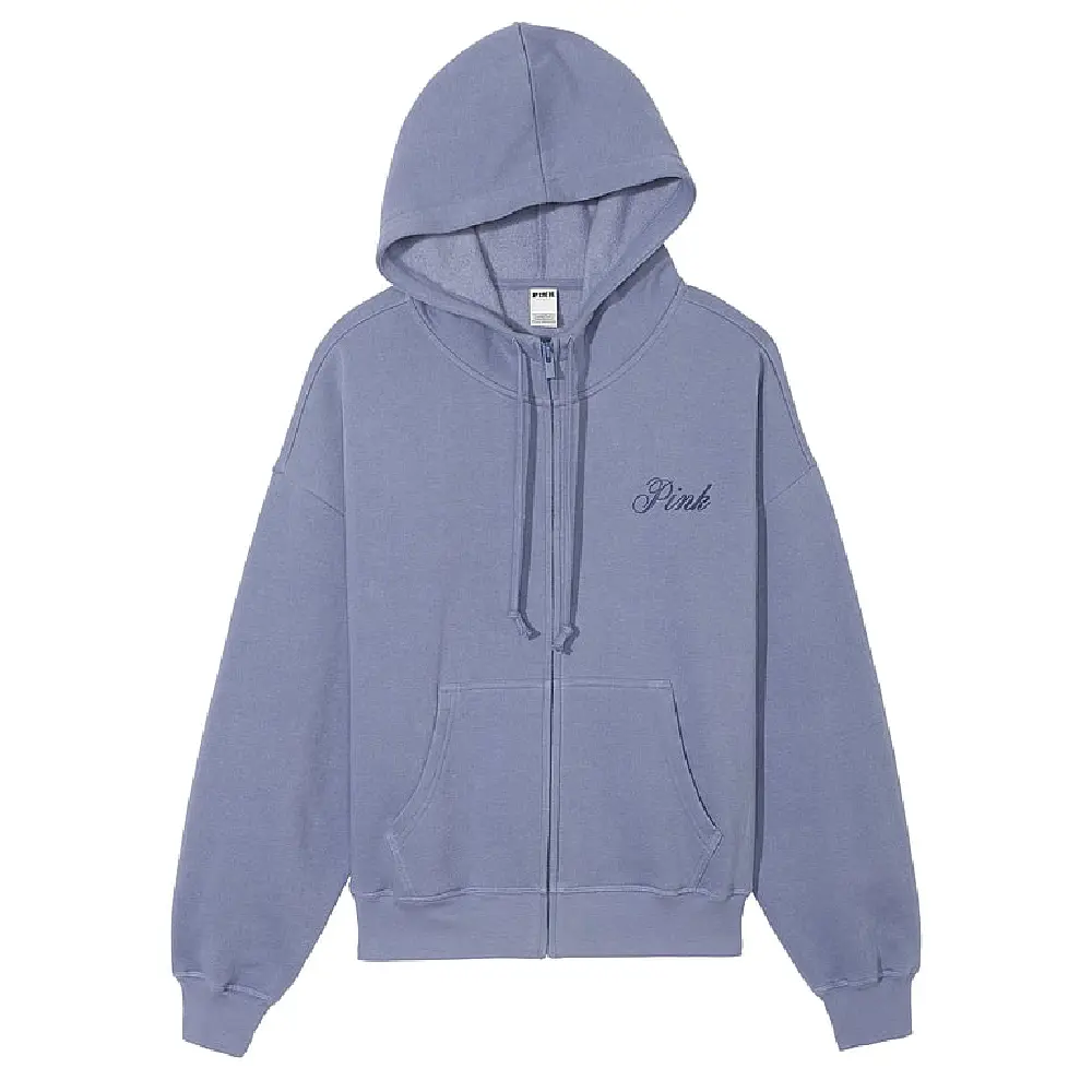 

Толстовка Victoria's Secret Pink Everyday Fleece Relaxed Full-zip, синий