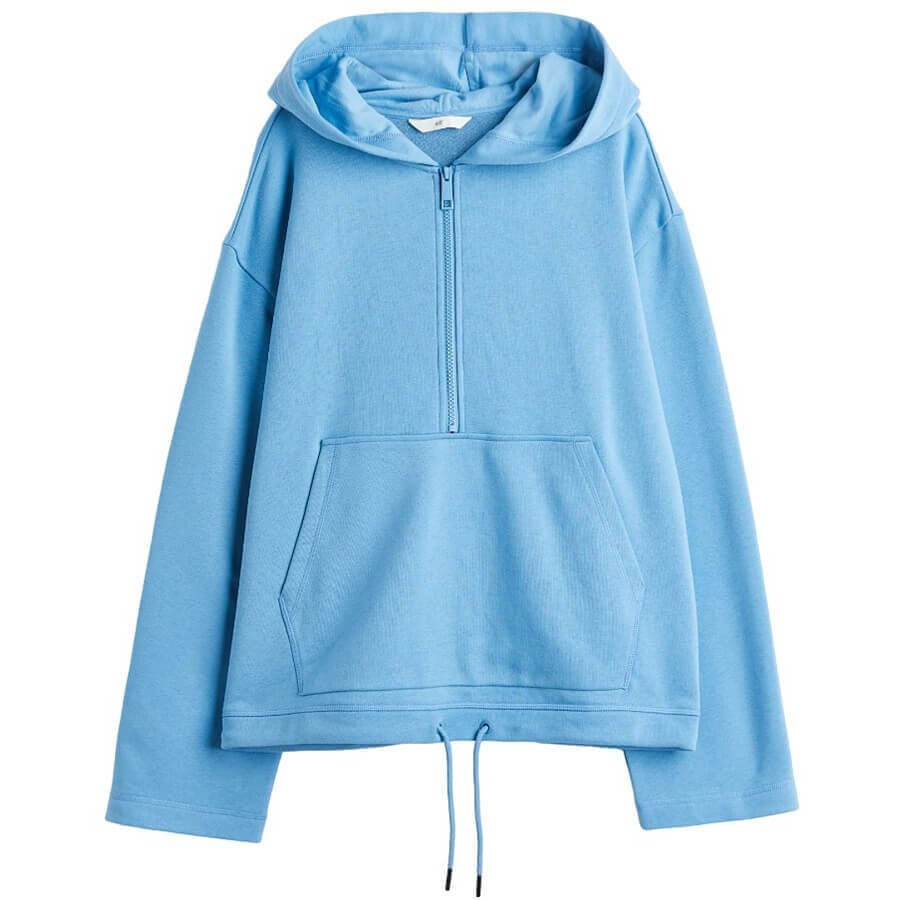 

Худи H&M Half-zip, голубой (Размер S), Синий