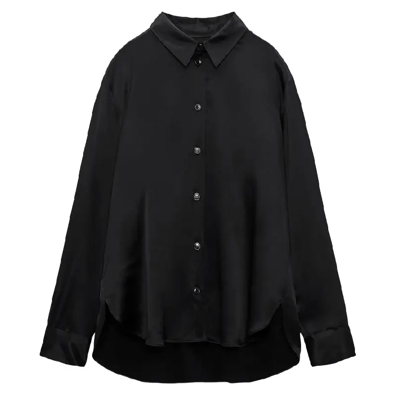 

Рубашка Zara Satin, черный