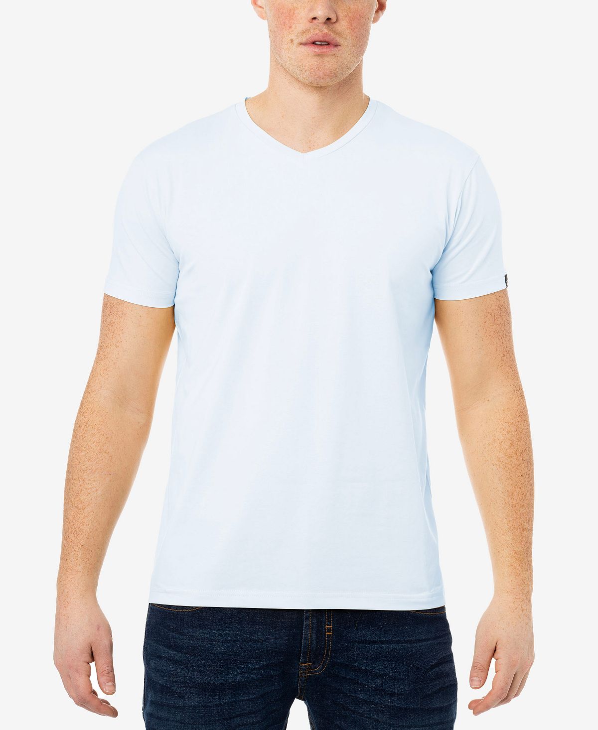 Мужская базовая футболка с коротким рукавом и v-образным вырезом X-Ray, светло-синий футболка женская с v образным вырезом повседневный топ оверсайз с принтом свободная винтажная уличная одежда y2k с коротким рукавом 5xl на л