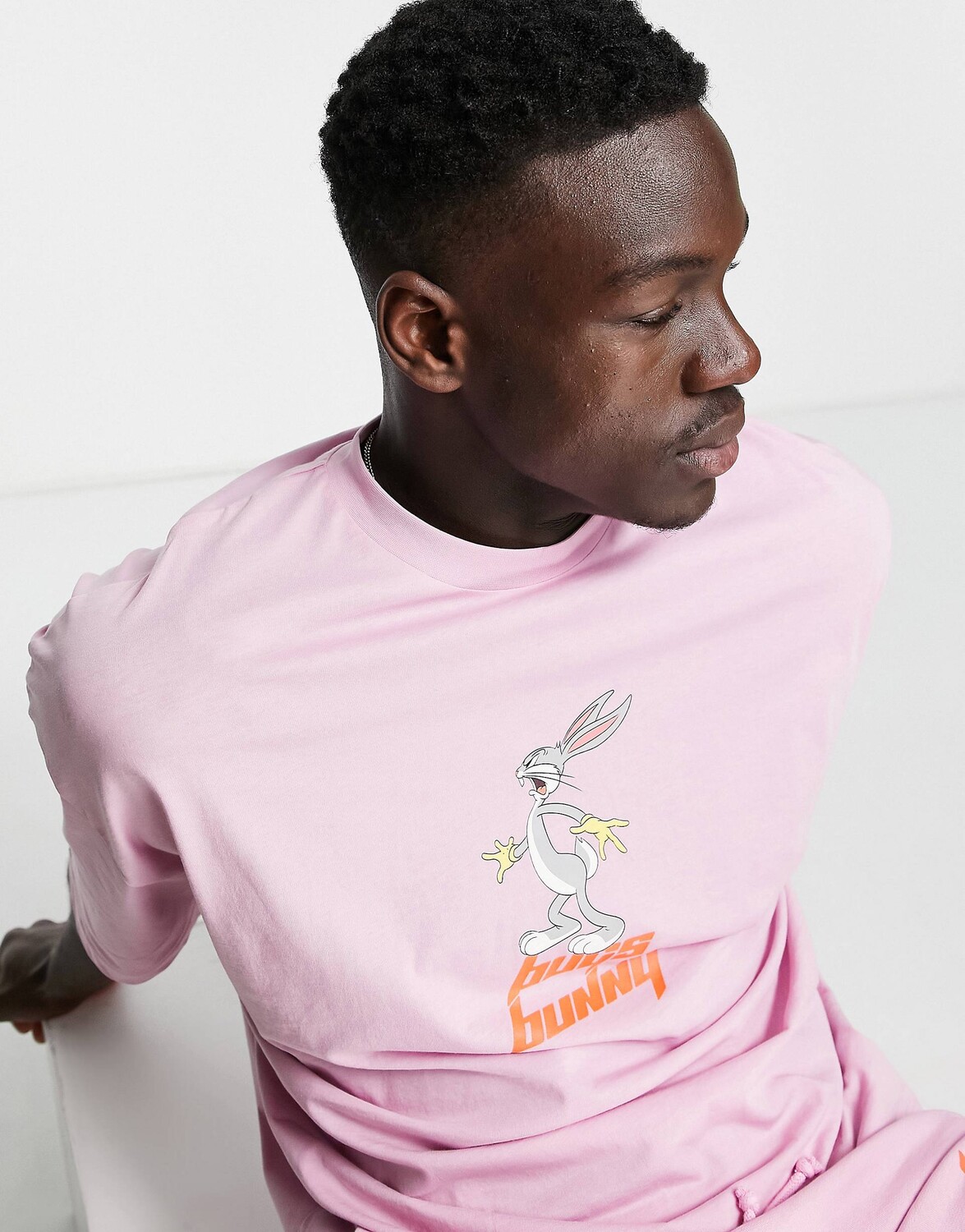 

Розовая футболка оверсайз с принтом Bugs Bunny ASOS DESIGN