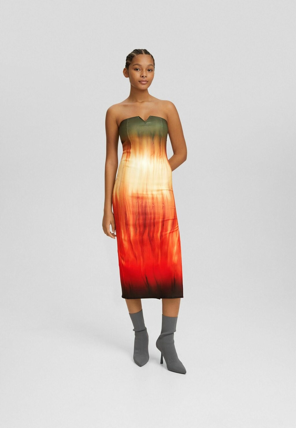

МИДИ Bandeau Bengaline Print Bershka