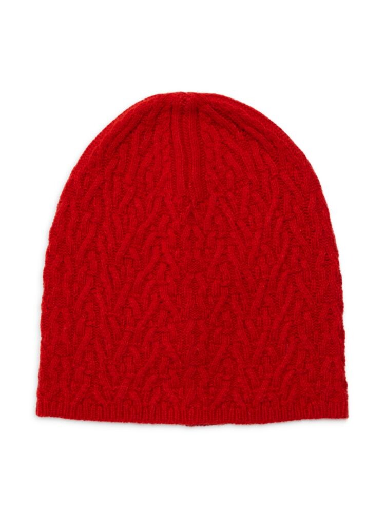 

Шапка косой вязки из смесовой шерсти John Varvatos, цвет Poppy Red