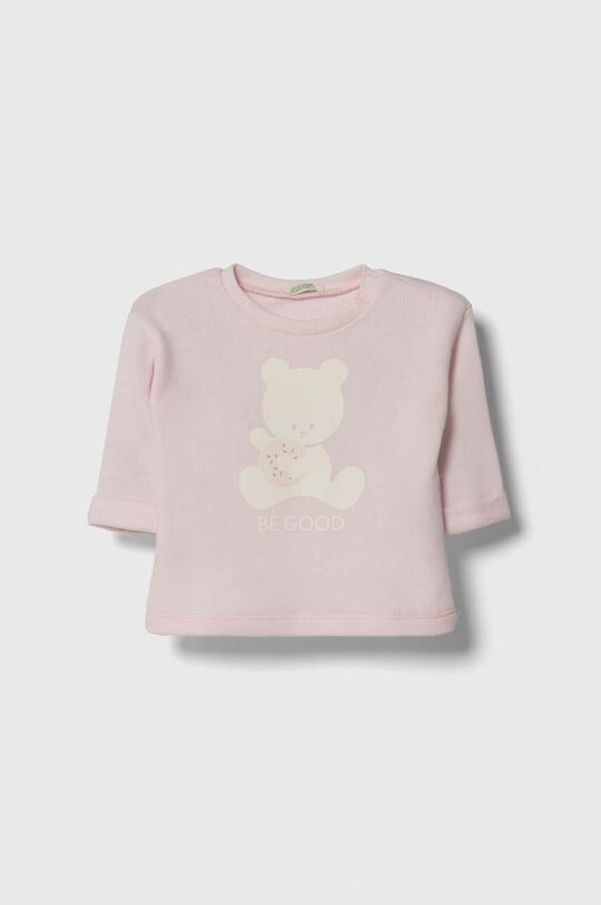

Хлопковая детская толстовка United Colors of Benetton, розовый