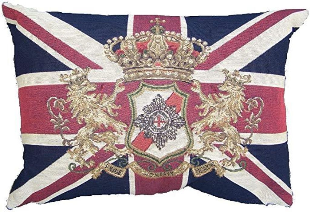 

Гобеленовая подушка Mars & More Union Jack GOLDEN LIONS ок. 45x30см.