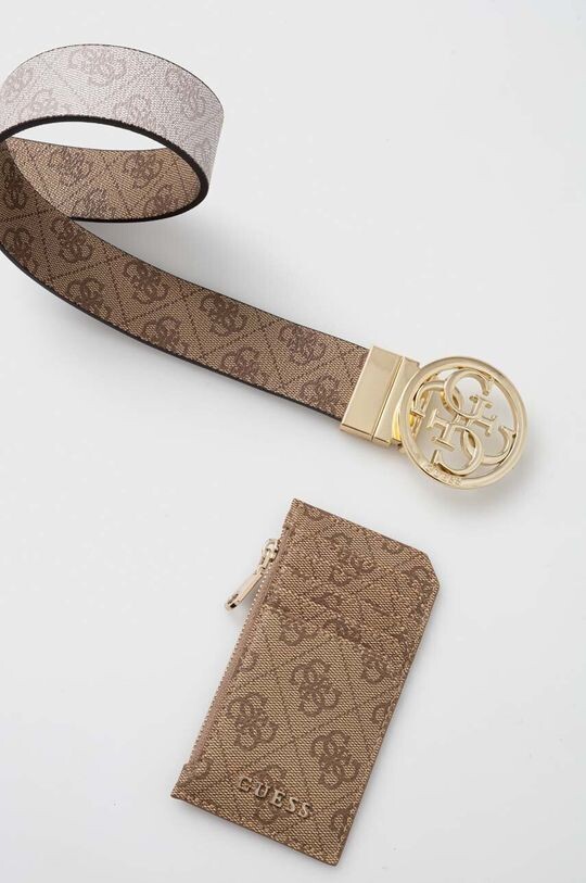 

Ремешок и визитница Guess, бежевый