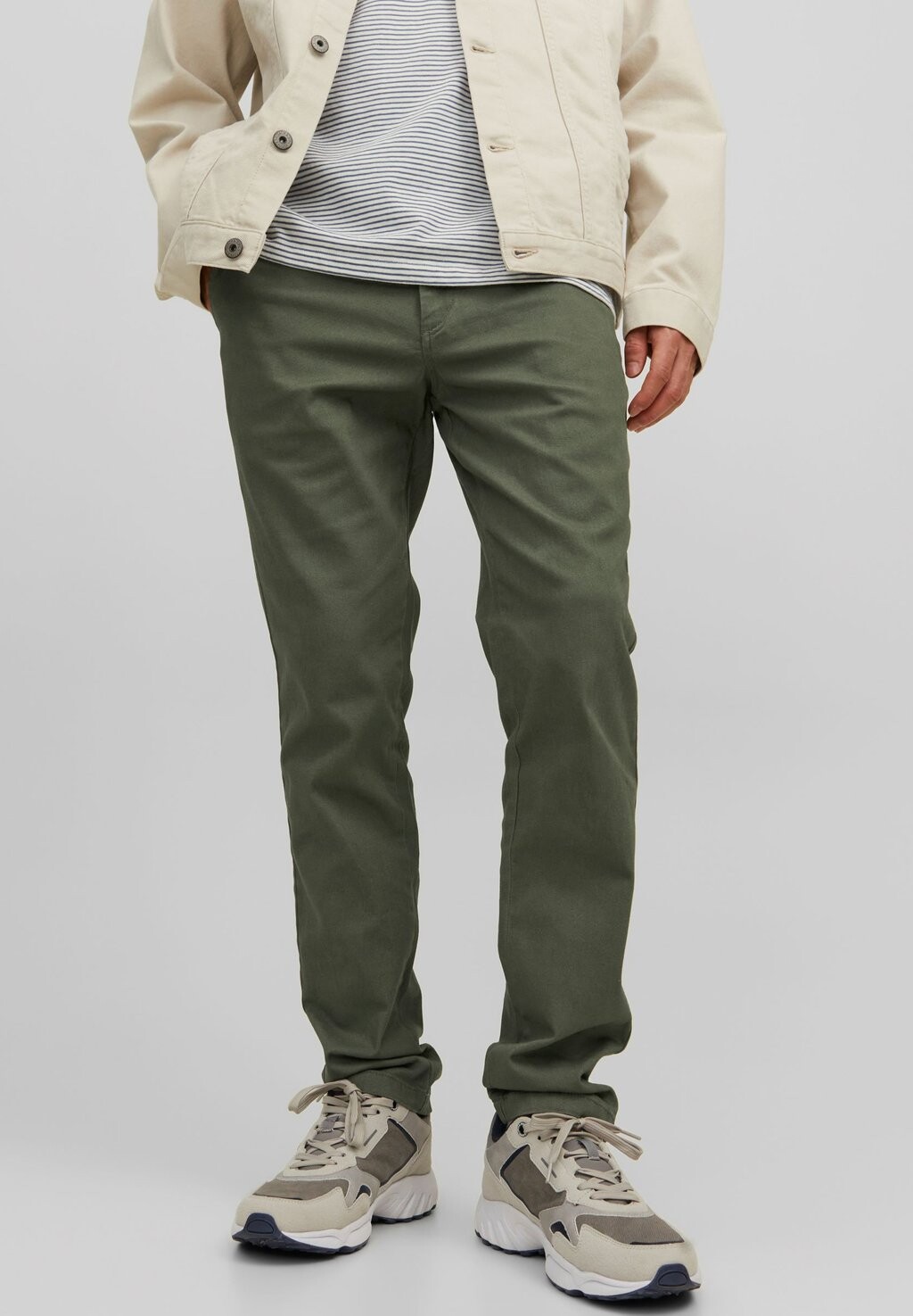 

Брюки JJIMARCO JJDAVE Jack & Jones, пыльный оливковый