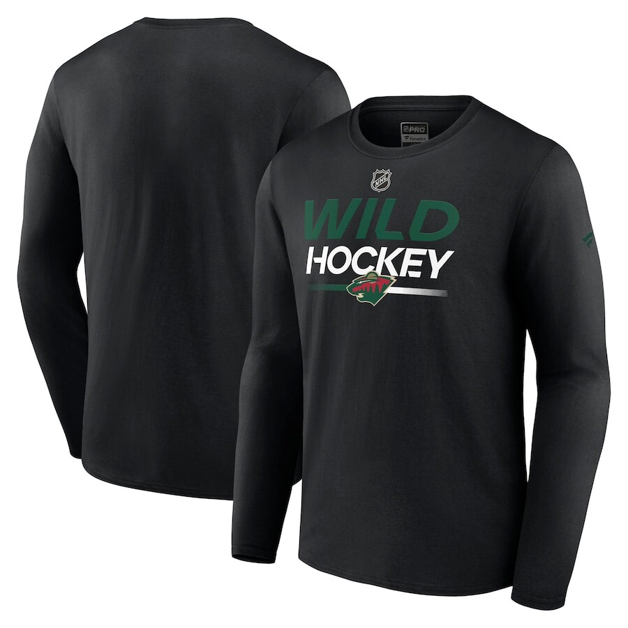 

Футболка с длинным рукавом Fanatics Branded Minnesota Wild, черный