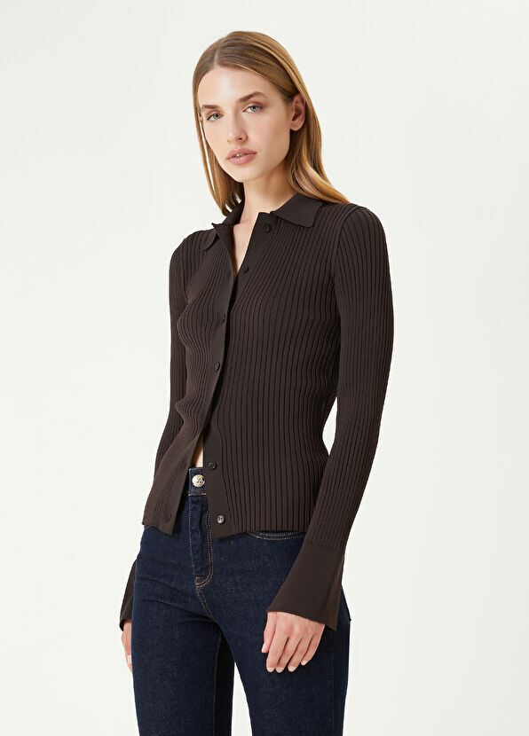 

Кардиган в рубчик Beymen Collection, коричневый