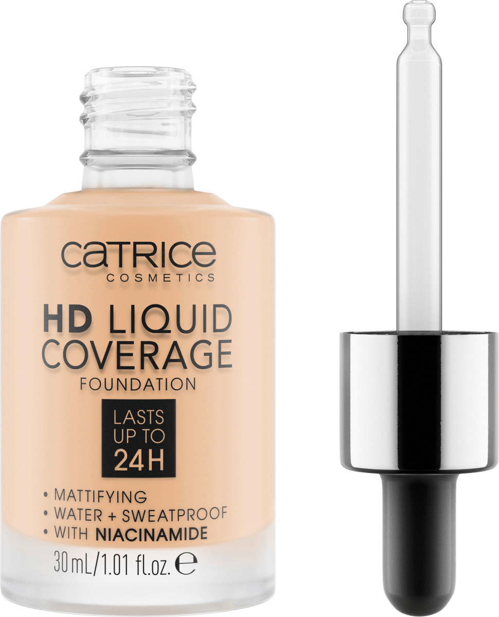 цена Тональный крем Liquid HD Coverage Water 005 Ivory Beige 300мл Catrice