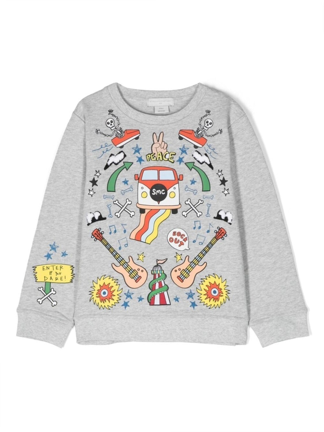

Stella McCartney Kids толстовка с графичным принтом, серый