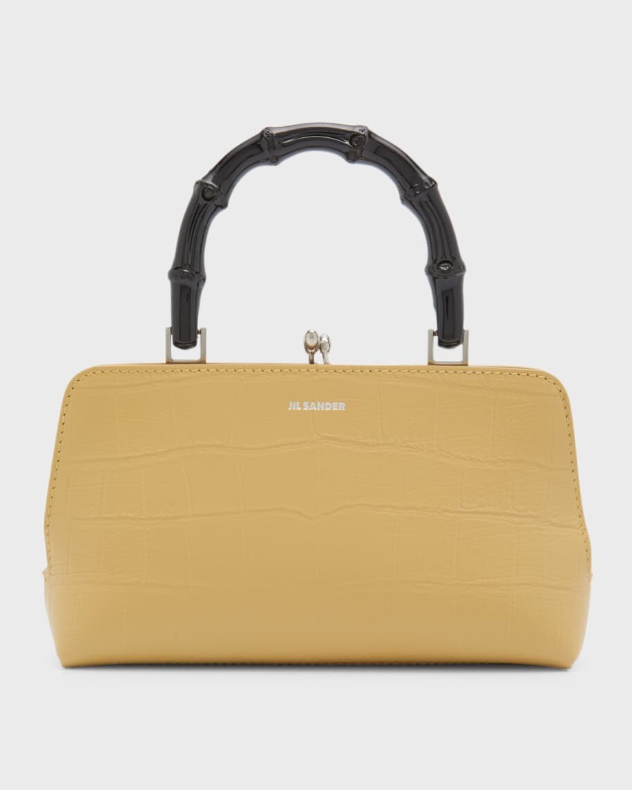 

Сумка Goji Mini с тиснением под крокодила и верхней ручкой Jil Sander
