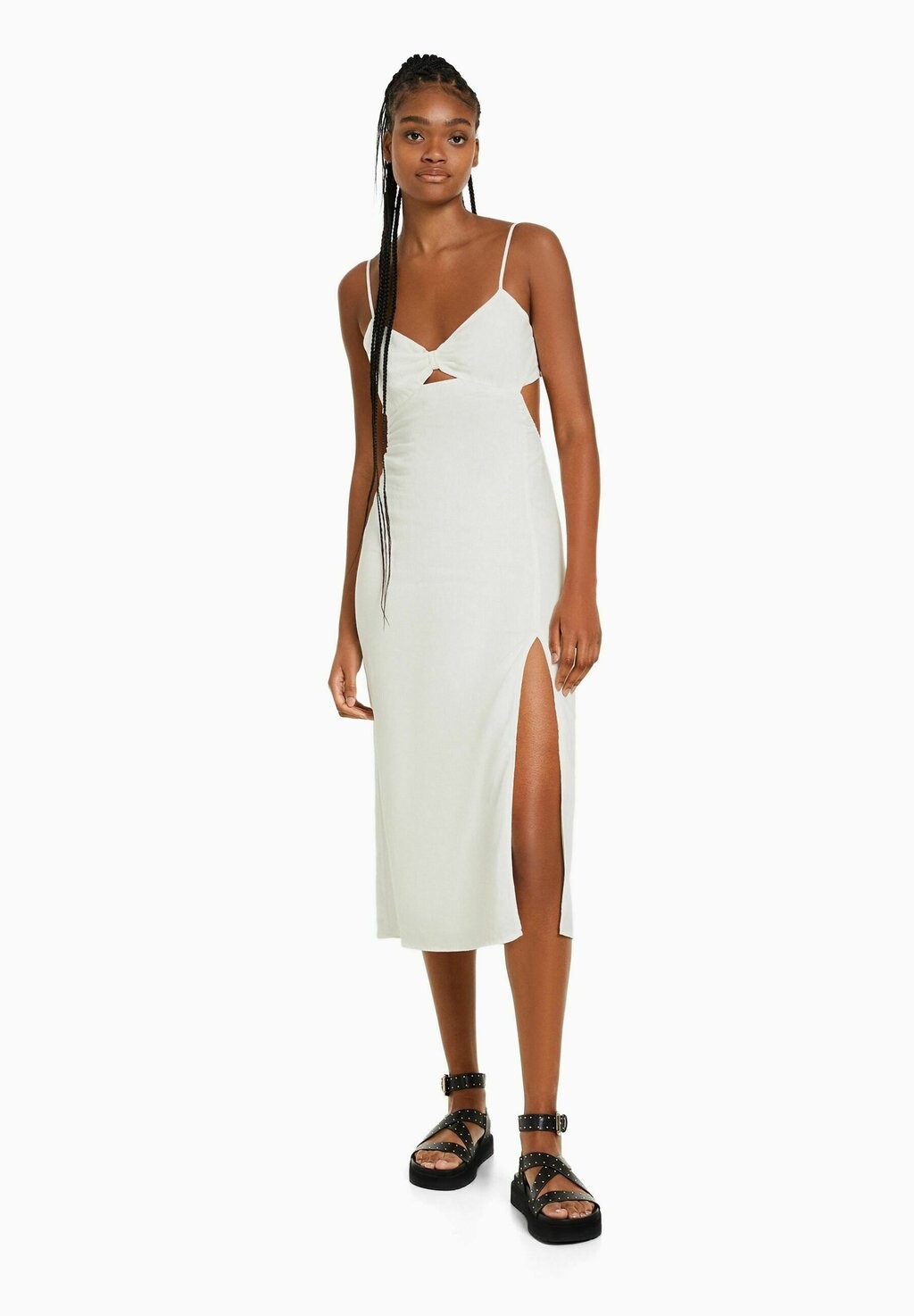

Элегантное платье Bershka, белый