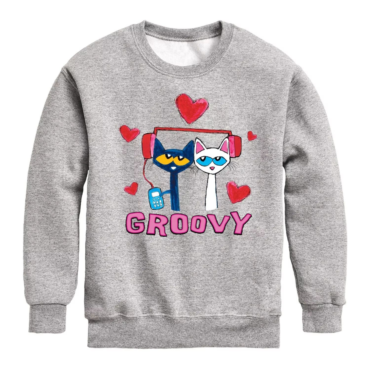 

Флисовый свитшот Groovy Love для мальчиков 8–20 лет Pete The Cat Licensed Character