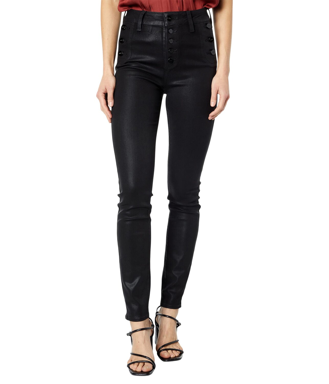 

Джинсы Paige, Emmie Ultra Skinny in Black Fog Luxe Coating