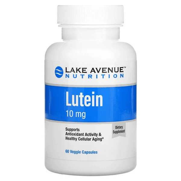 Лютеин, 10 мг, 60 растительных капсул, Lake Avenue Nutrition комплекс с ресвератролом lake avenue nutrition 500 мг 60 капсул