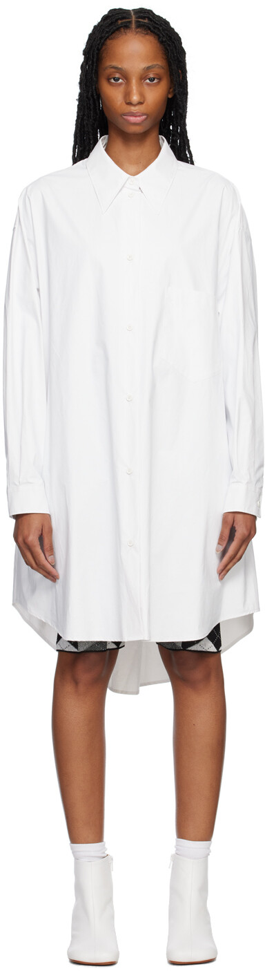 

Мини-платье Off-White с покрытием MM6 Maison Margiela
