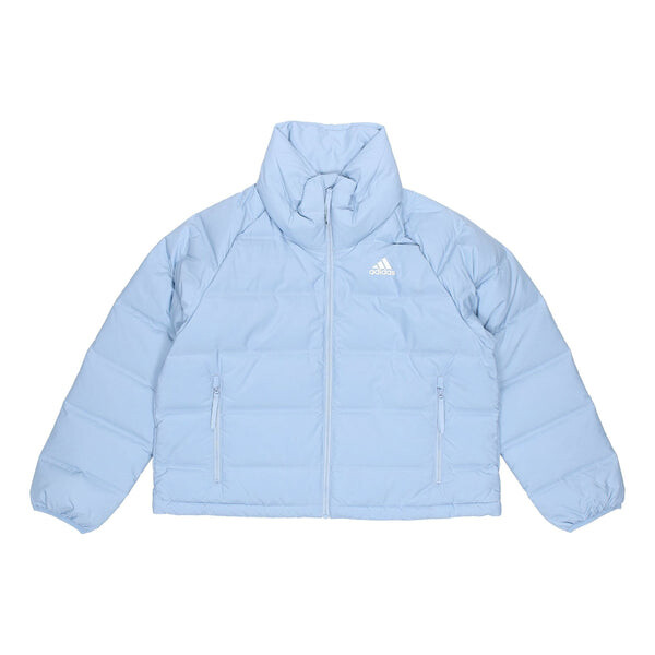 

Куртка Adidas W Helionic Rlx Solid Color Large High Collar Down Sky Blue, Синий