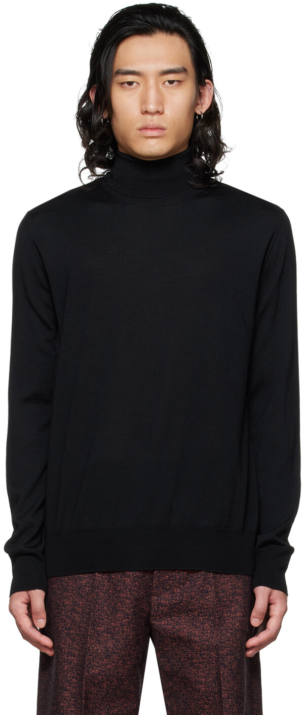 

Черная шерстяная водолазка Jil Sander, Черный