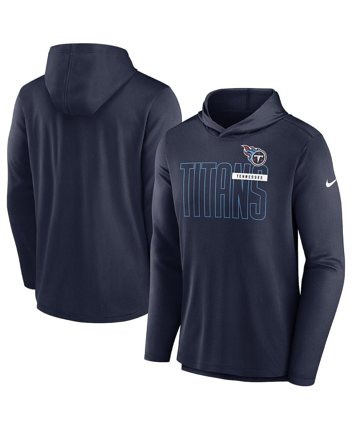 

Мужская темно-синяя толстовка с капюшоном tennessee titans performance team Nike, синий