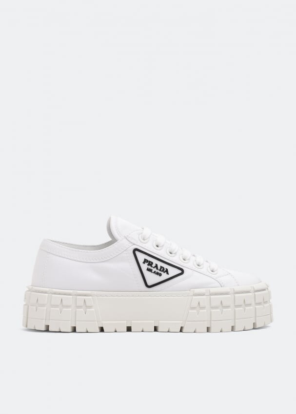

Кроссовки PRADA Double Wheel sneakers, белый