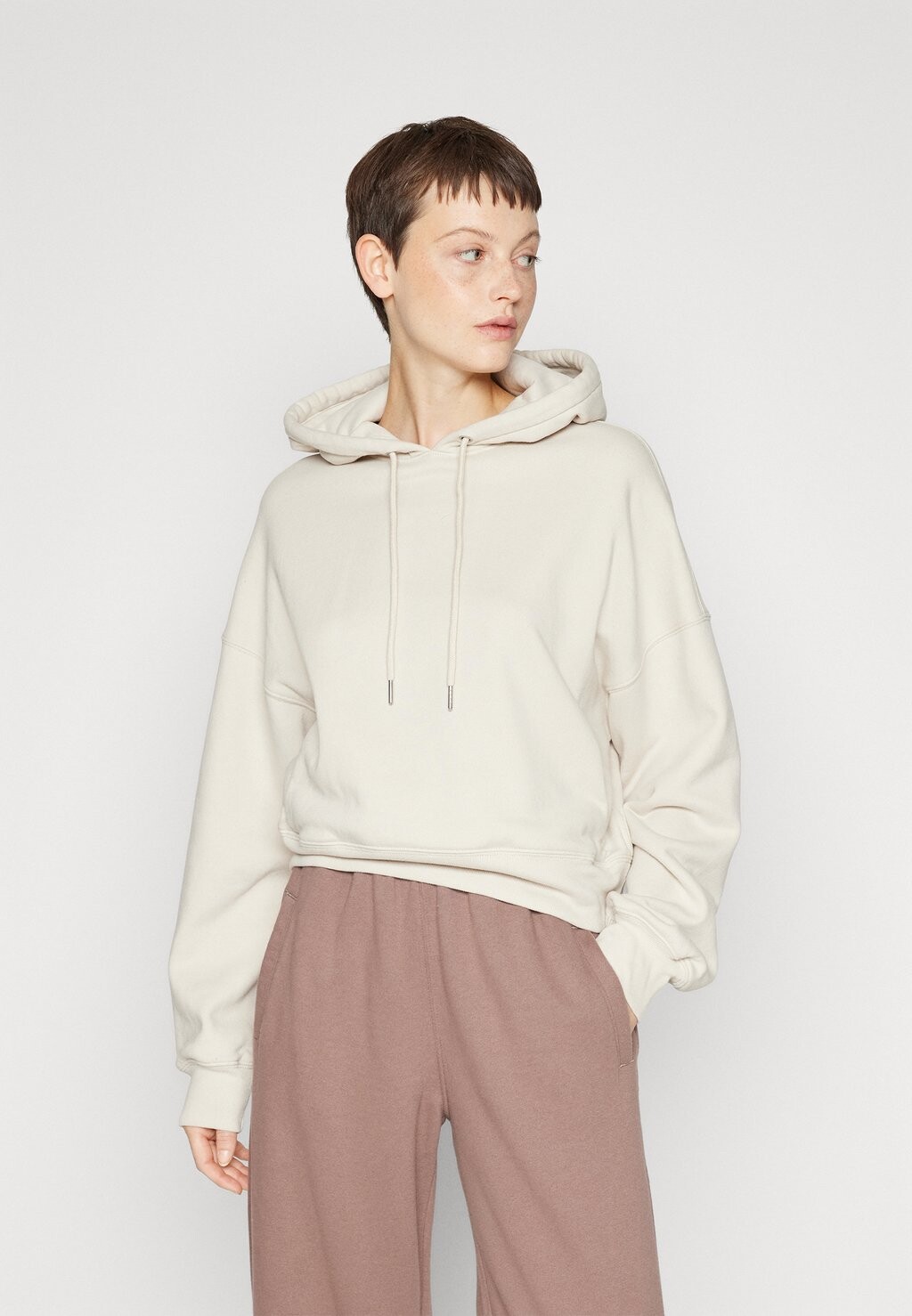 

Толстовка Abercrombie & Fitch SUNDAY HOODED, цвет pumice stone