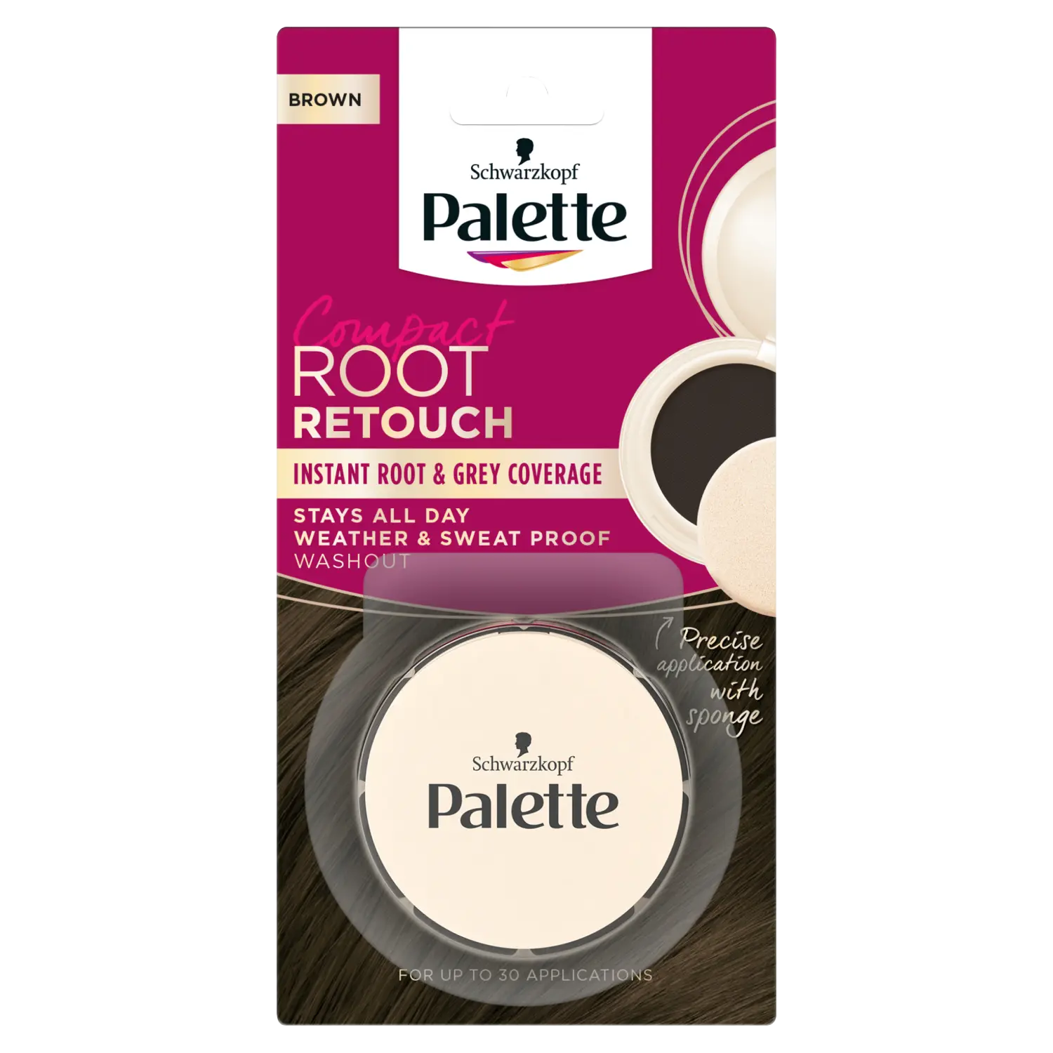 

Palette Root Retouch консилер для маскировки отросших волос 4-0 пудра коричневая, 3 г