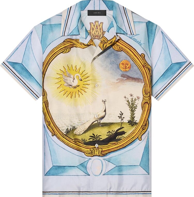 

Рубашка Amiri Landscape Frame Bowling Shirt 'Multicolor', разноцветный