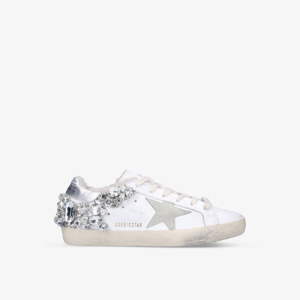 

Кожаные кроссовки Superstar 10273 с кристаллами Golden Goose, белый
