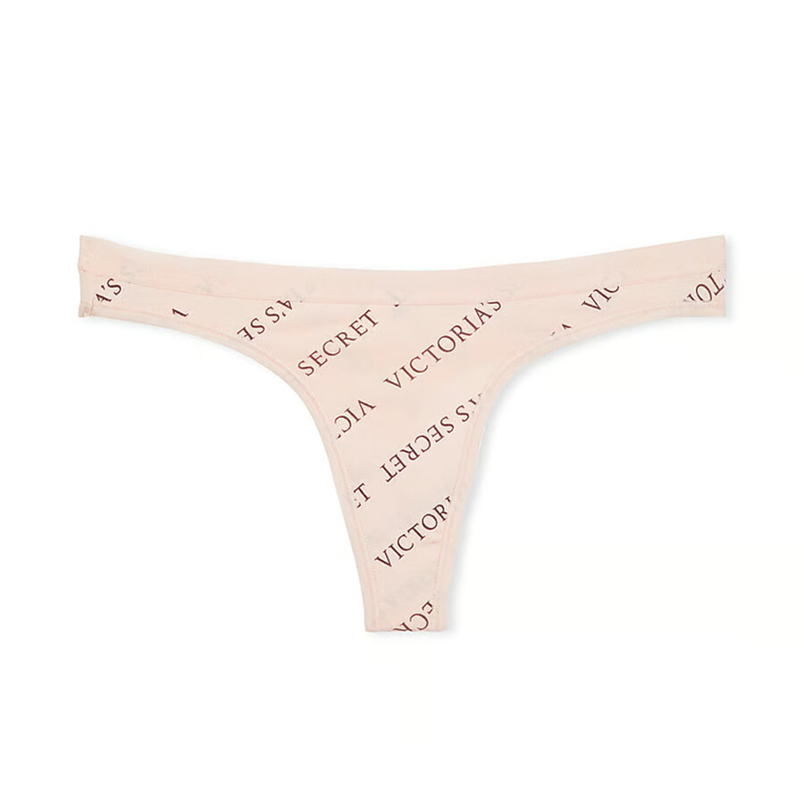 

Трусики Victoria's Secret Stretch Cotton Thong Classic, бледно-розовый