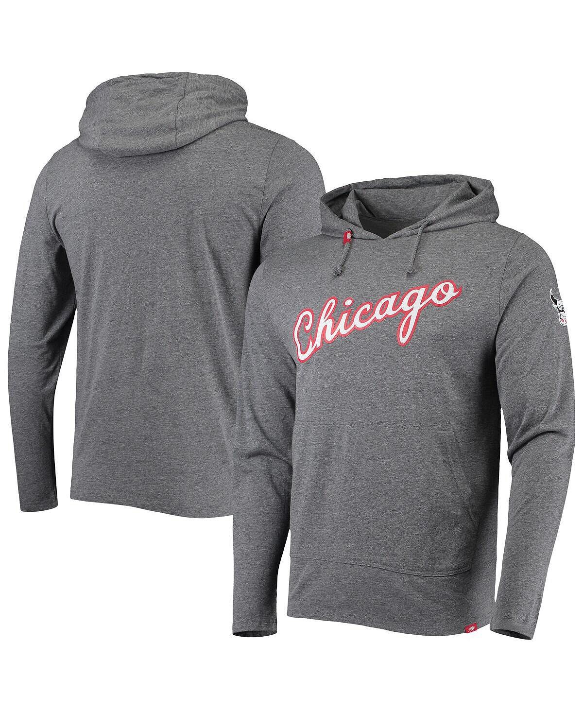 

Мужская серая толстовка с капюшоном chicago bulls city edition rowan tri-blend pullover hoodie Sportiqe, мульти