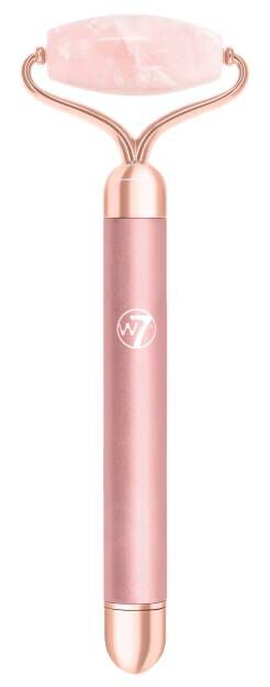 цена W7 Vibrating Rose Quartz Face Roller валик для массажа лица с вибрацией, 1 шт.