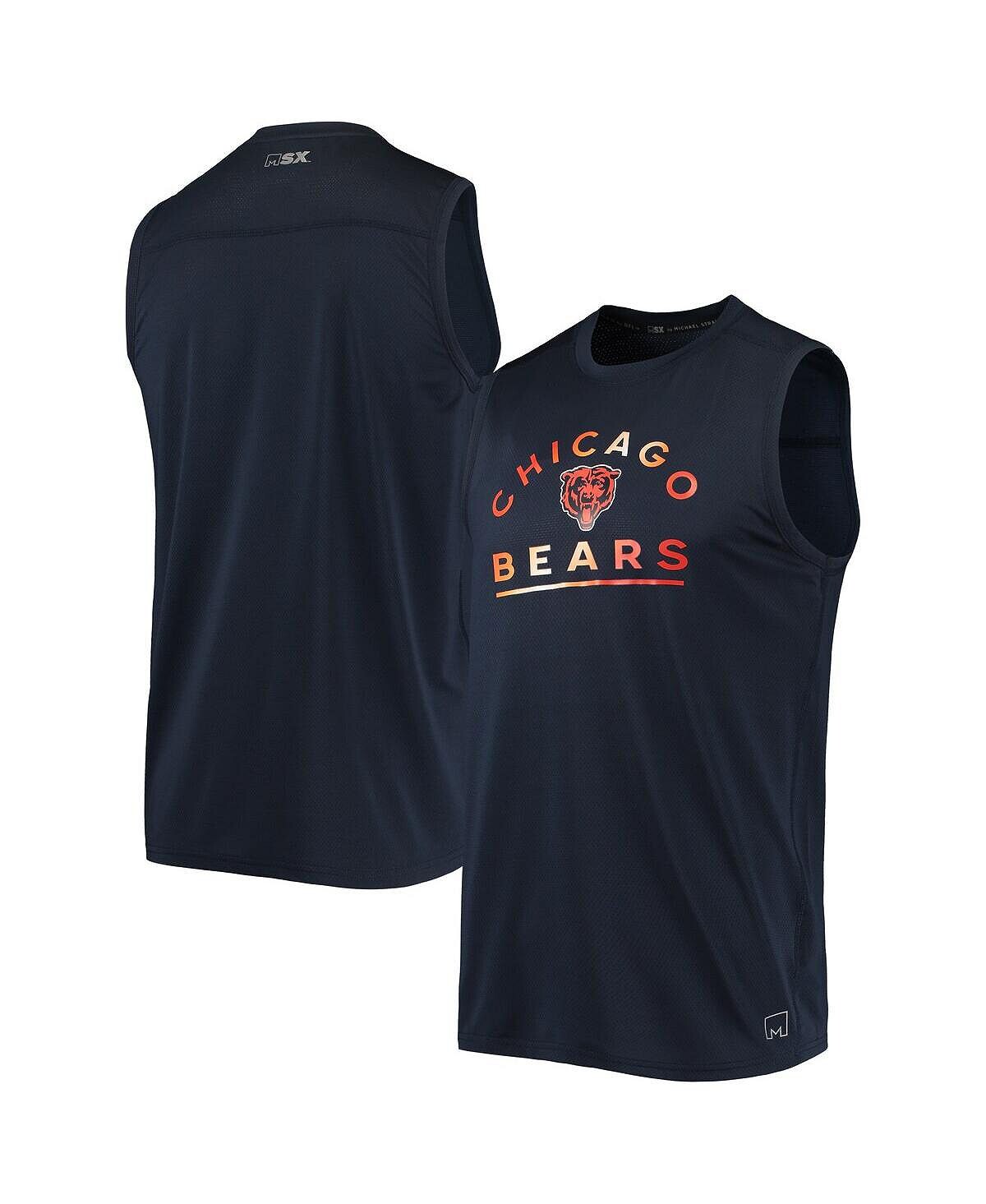 

Мужская темно-синяя майка chicago bears rebound MSX by Michael Strahan, синий