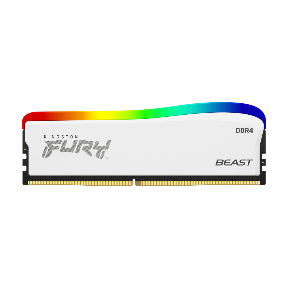 Оперативная память Kingston Fury Beast RGB Special Edition, 8 Гб DDR4 (1x8 Гб), 3600 МГц, KF436C17BWA/8, белый