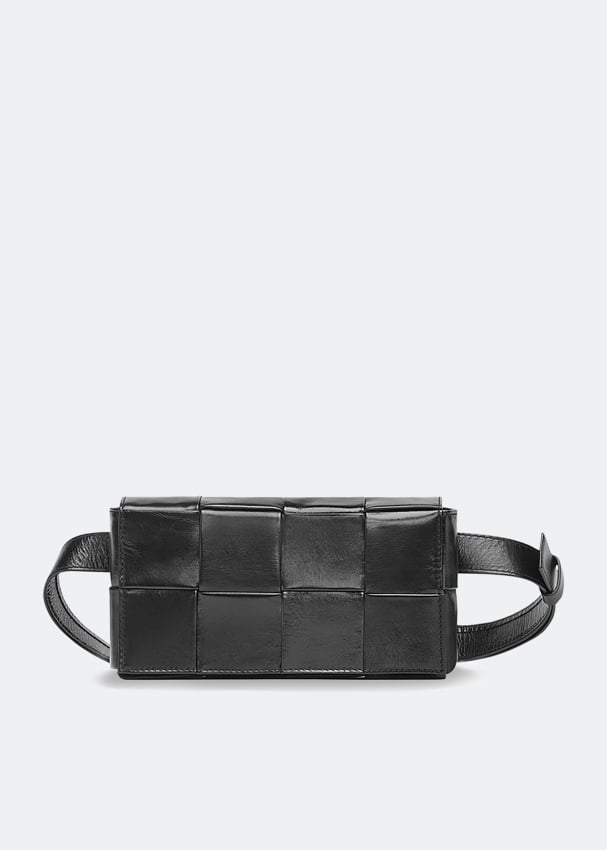 Ремень BOTTEGA VENETA Mini Cassette belt bag, черный