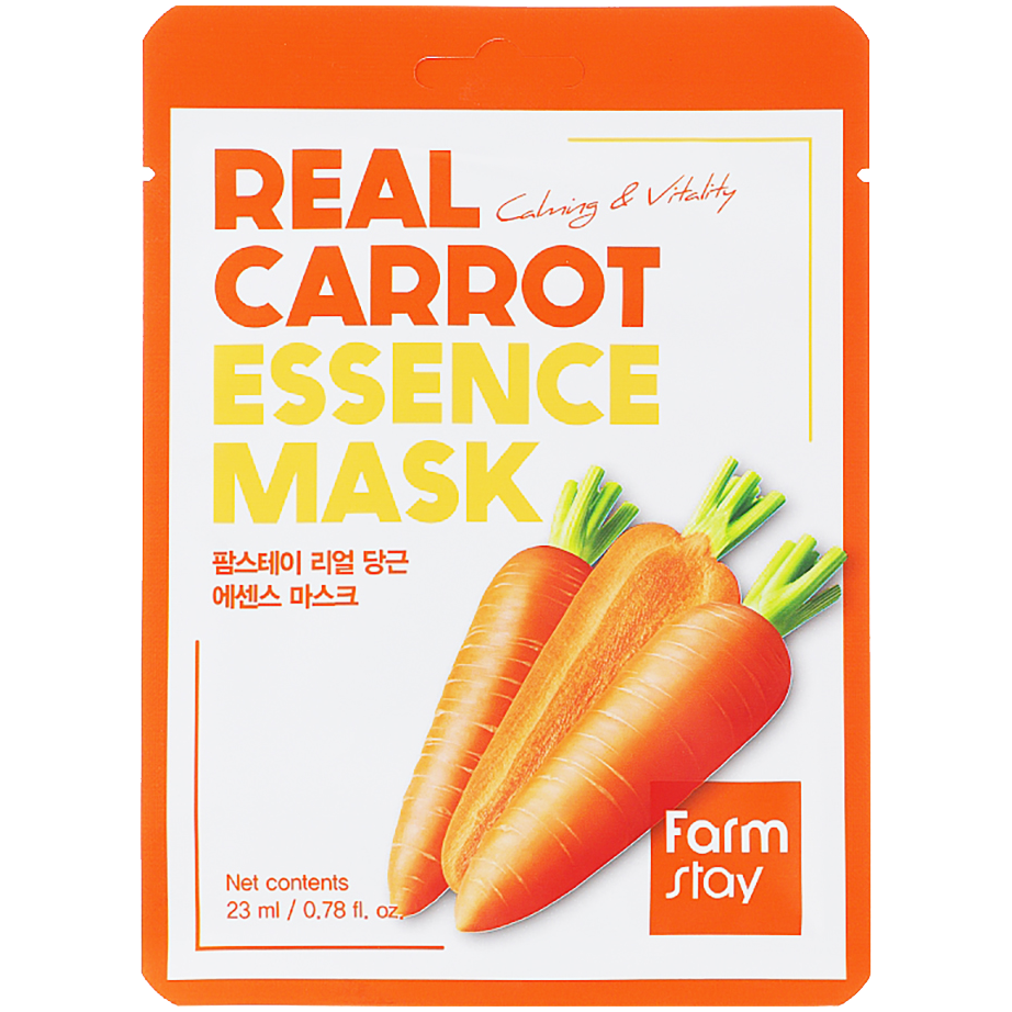 цена Farmstay Real Carrot морковная маска для лица, 23 мл