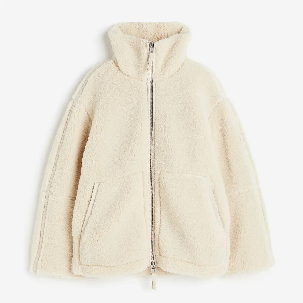 

Куртка H&M Teddy Fleece, светло-бежевый