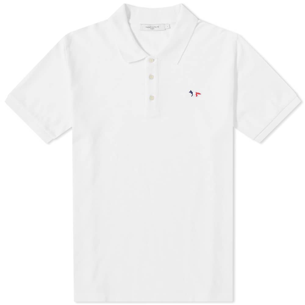 

Футболка Maison Kitsune Tricolour Fox Polo, Белый