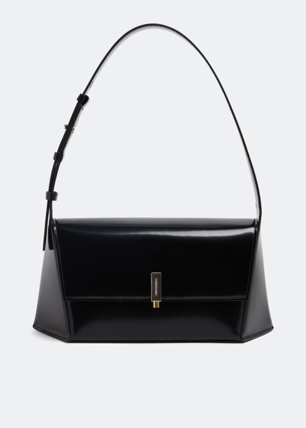 

Сумка FERRAGAMO Geometric shoulder bag, черный