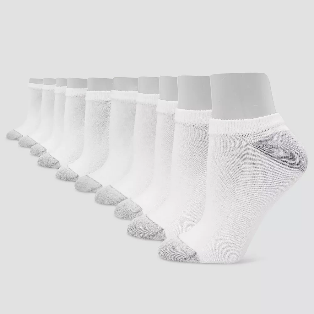 

Женские носки Hanes с мягкой подкладкой, 10 пар, не видны, цвет White