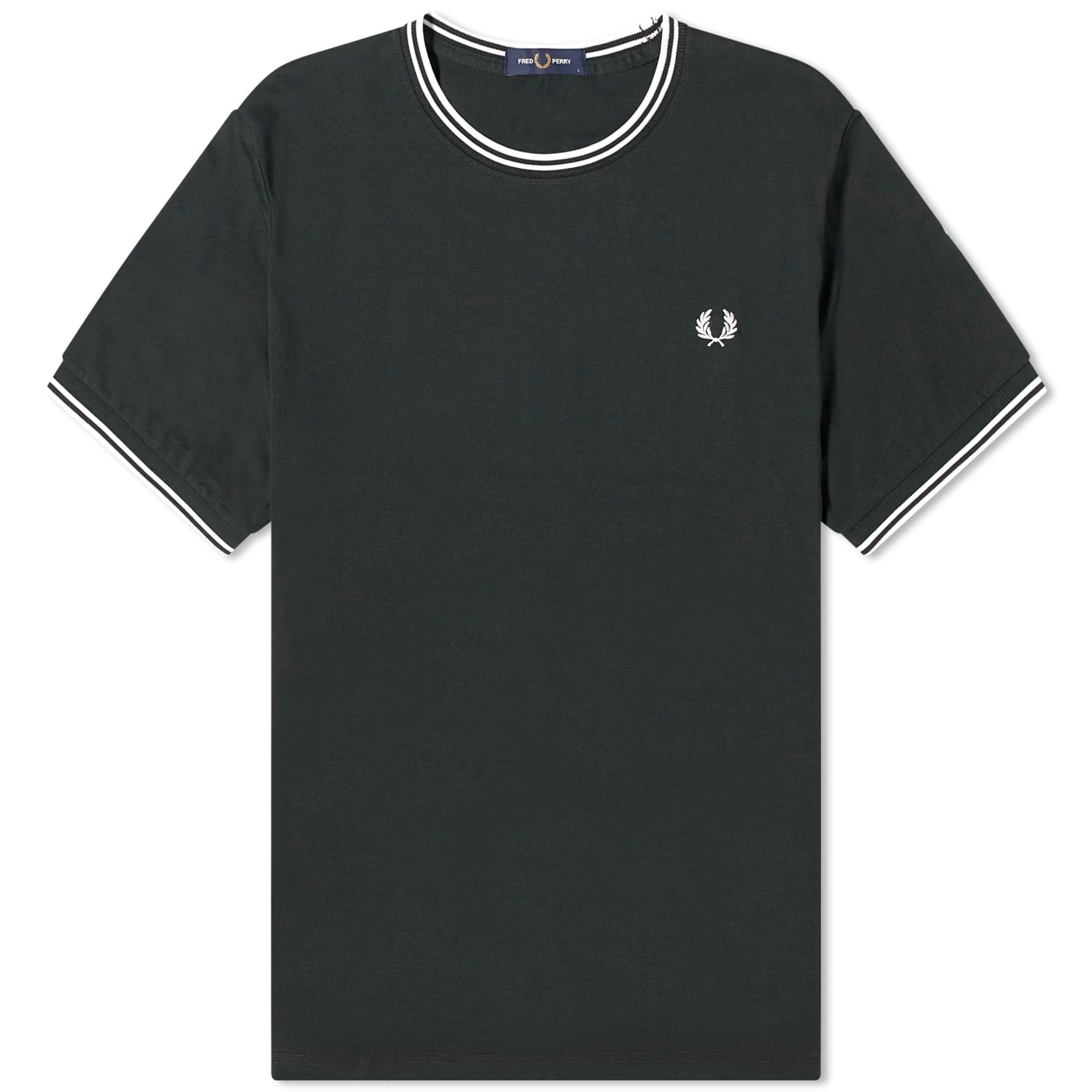 Футболка Fred Perry Twin Tipped, черно-зеленый/белый поло fred perry twin tipped цвет french navy