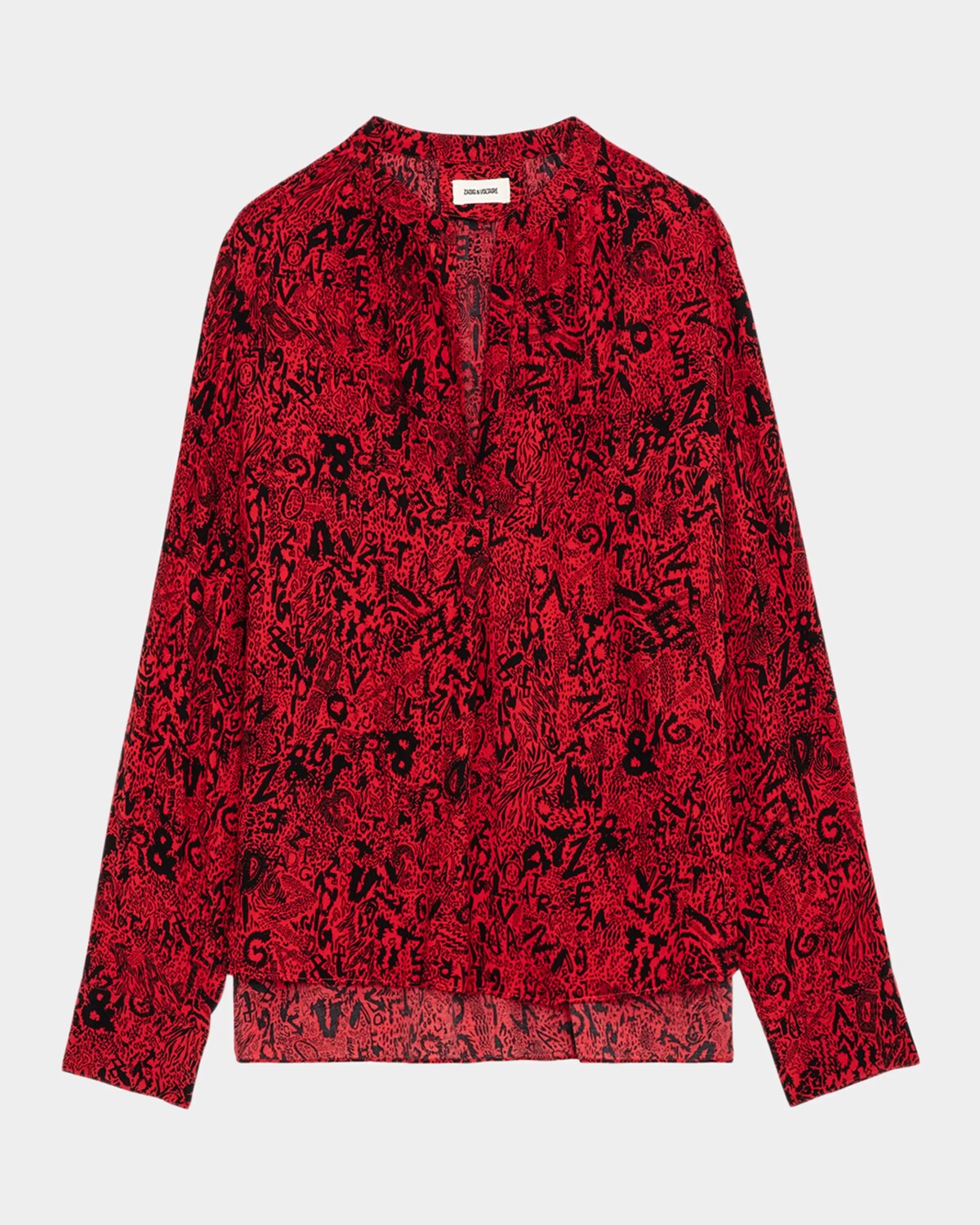 

Мягкая атласная блузка Tink Wild Zadig & Voltaire, цвет Crimson