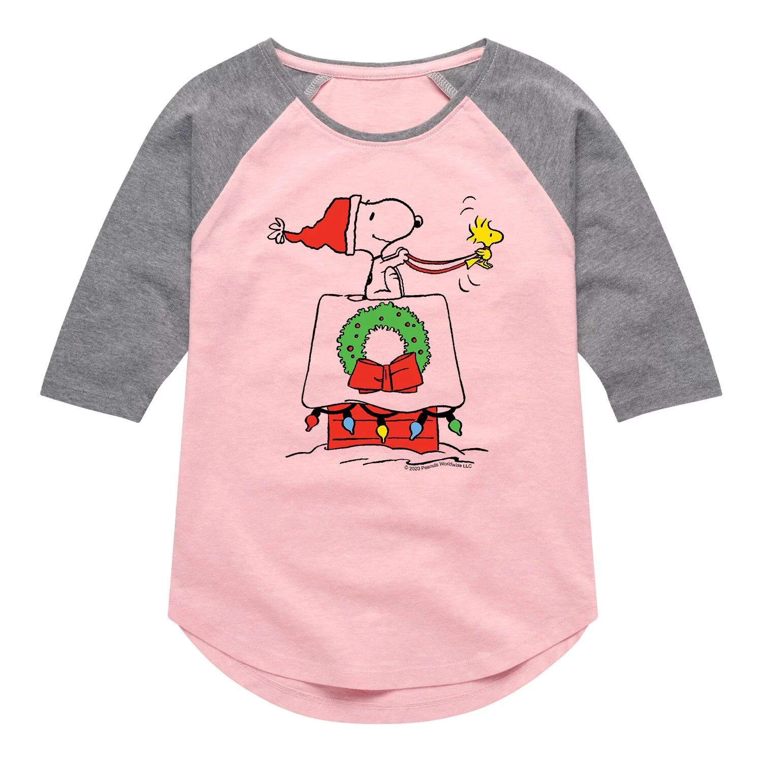 

Топ реглан с рисунком Peanuts Snoopy Sleigh для девочек 7–16 лет Licensed Character