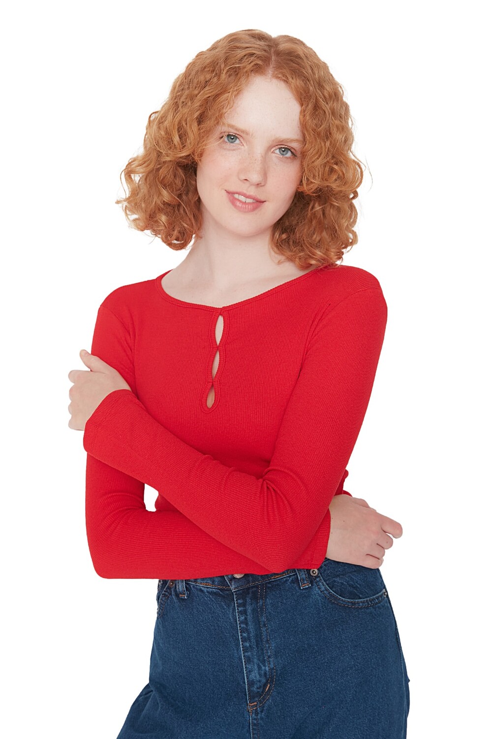 

Блузка TRENDYOLMİLLA, красный