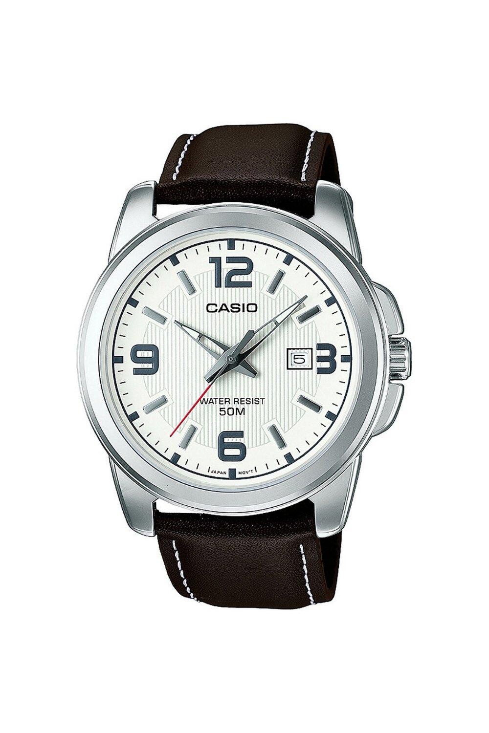 

Классические аналоговые часы из нержавеющей стали - Mtp-1314Pl-7Avef Casio, белый