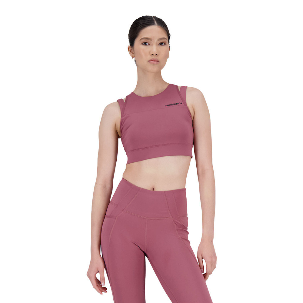 

Спортивный бра New Balance Shape Shield Crop, розовый
