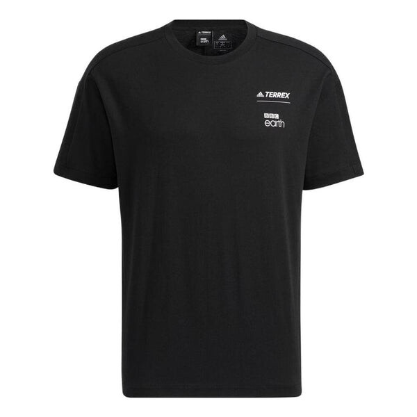 

Футболка Adidas FW22 Back Photo Printing Round Neck Short Sleeve Japanese Version Black T-Shirt, Черный